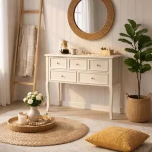 كونسول خشب طبيعي مالوم