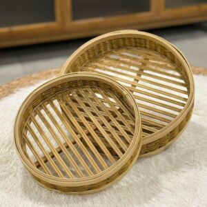 طقم صواني تقديم راتان كايس - قطعتين