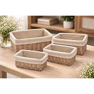 طقم سلال خوص نوي - 4 قطع