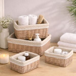 طقم سلال خوص نوهر - 4 قطع