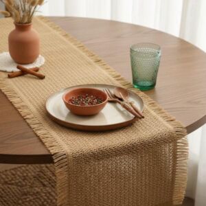 مفرش طاولة خيش 120x30 سم