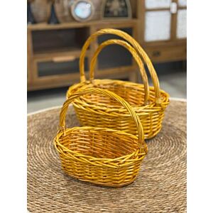 طقم سلة خوص فيرونا - 3 قطع - عسلي