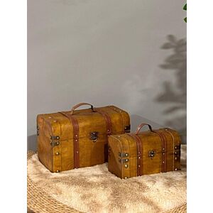 طقم صندوق تنظيم خشب روفين - قطعتين