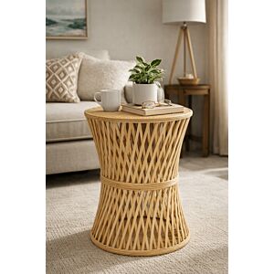 طاولة جانبية خيزران طبيعي لوما - 50 سم