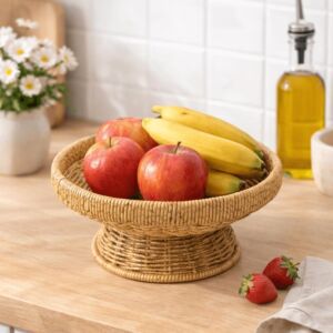 سلة تقديم راتان بقاعدة مرتفعة إيفار - 25 سم