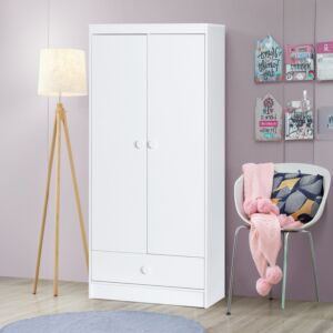 خزانة ملابس ببابين ودرج - فانيلا