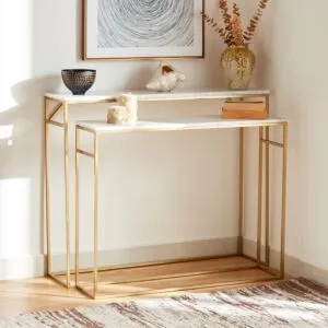 كونسول رخام طقم قطعتين - بورتيا