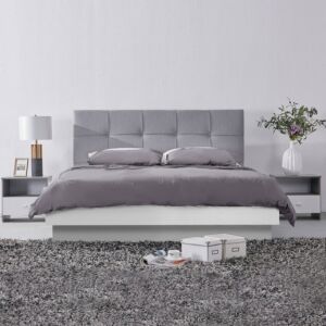 سرير كينج منجد مع لوح قدم باتارا - 180x200 سم