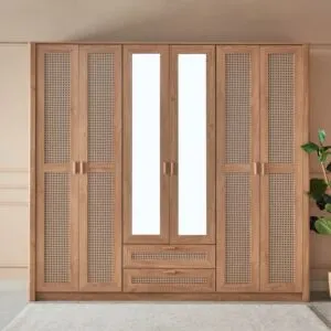 خزانة ملابس 6 أبواب و2 مرآة - چاڤا