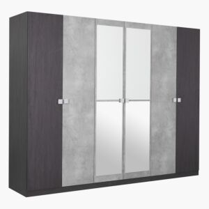 دولاب ملابس 6 أبواب بمرآة من كامبريدج