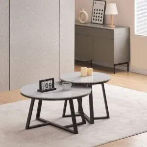 طقم طاولة قهوة حجر قطعتين - أوديسا