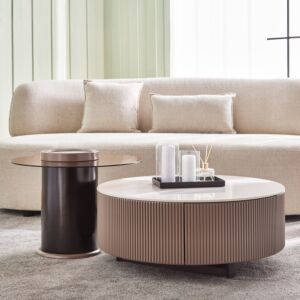 طقم طاولات الحجر الملبد قطعتين - أكرا