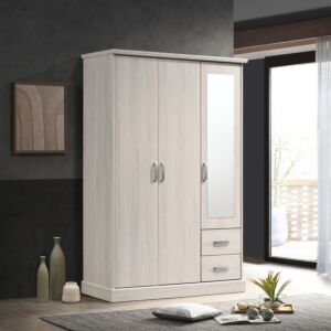 خزانة ملابس 3 أبواب ودرجين ومرآة - بلير