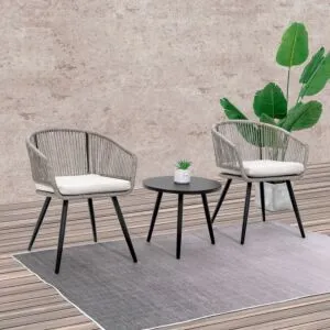 طقم شرفة مقعدين مع وسائد للمساحات الخارجية من فريسكا كول