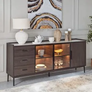 خزانة جانبية بسطح من الحجر الملبد من لوسينا