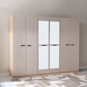 دولاب ملابس 6 أبواب مع مرآة من مدريد