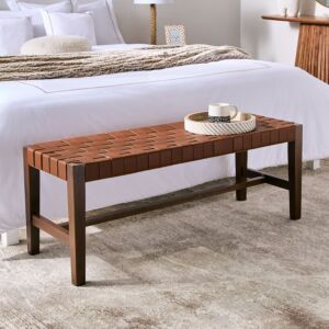 مقعد بنش بإطار من خشب الجوز من سافانا