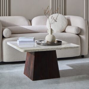 طاولة قهوة مربعة بسطح رخامي من فيدا