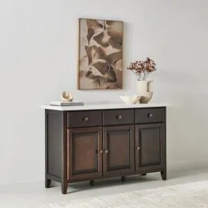 بوفيه جانبية بسطح رخام مع ثلاثة أبواب و3 أدراج من أورلاندو