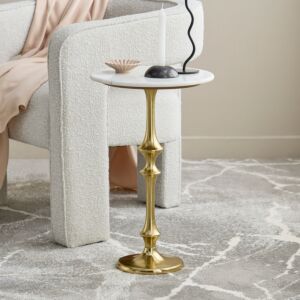 طاولة جانبية بسطح من الرخام الأصلي من لورين