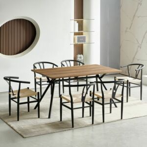 طقم طاولة طعام 6 مقاعد من هانسي
