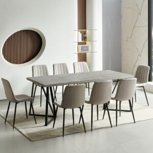 طقم طاولة طعام بـ8 مقاعد دورا