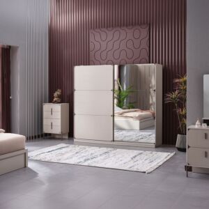 خزانة ملابس بباب انزلاقي ومرآة - بومزا