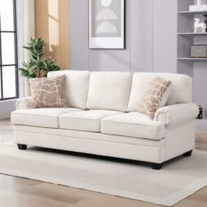 كنبة قماش 3 مقاعد مع وسادتين من أشتون إن إكس تي