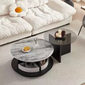 طقم طاولة قهوة رخام ميريدا