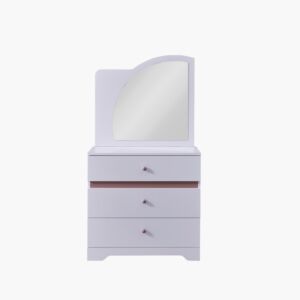 طاولة تزينن بـ3 أدراج ومرآة من بيد