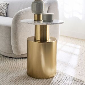 طاولة جانبية بسطح رخام أصلي من كاراف