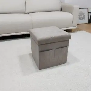 مقعد عثماني قماش قابل للطي بمساحة تخزين من فرانكو