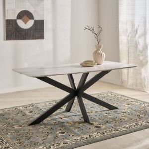 طاولة طعام 6 مقاعد بسطح رخام أصلي من بول