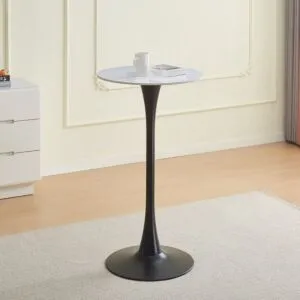 طاولة طعام حجر جيري مستديرة مقعدين من ألفيسا