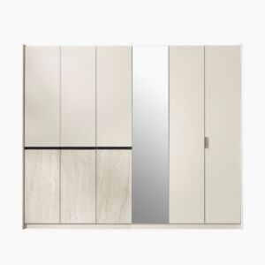 خزانة ملابس بـ6 أبواب مع مرآة من ملبورن