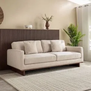 كنبة ثلاثية مع ثلاث وسائد من مونزا