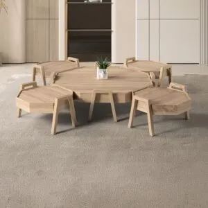 طقم طاولة قهوة 5 قطع فيا