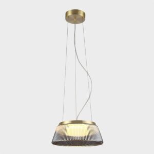 انارة معلقة برج زجاج سموكي وذهبي