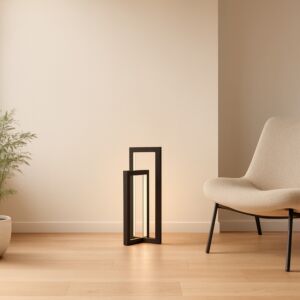 ابجورة ارضية هيلدا المنيوم أعمدة 12 واط - أسود