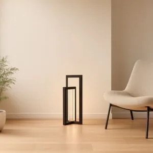 ابجورة ارضية هيلدا المنيوم أعمدة 12 واط - أسود