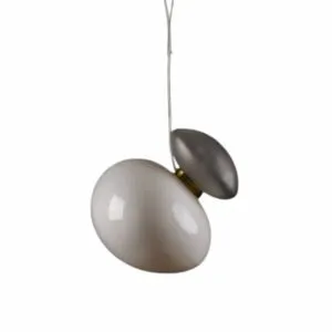 إنارة معلقة سوباستون زجاج - رمادي وابيض