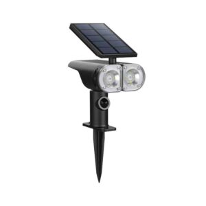 اضاءة جدارية أسود 8 واط بالطاقة الشمسية سبايك 