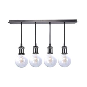 إنارة معلقة هولدر رباعي مستطيل - أسود