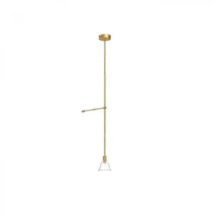 إنارة معلقة اوسرام زجاج مخروطي ليد - ذهبي