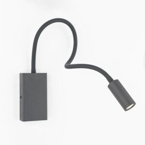 اضاءة جدارية مع منفذ USB  - اسود