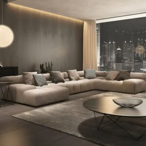 كنب زاوية ابيلار - بيج غامق