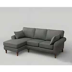 طقم كنب زاوية شكل حرف L فرانكو - رمادي