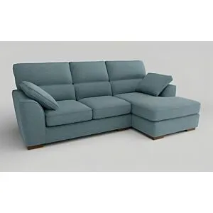 طقم كنب زاوية شكل حرف L فريدو - سماوي