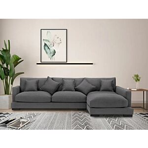 كنبة زاوية جيناي - رمادي غامق