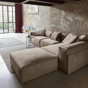 Mar corner sofa - brown